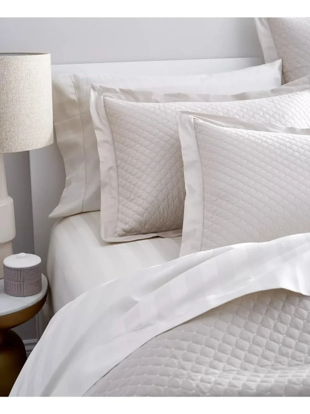 NWT Charter Club Quilted Cotton 3-Pc. Coverlet Set Parchment Size King